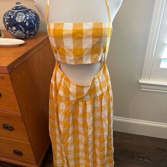 NWT Autumn Adeigbo - Lillian Gingham
Cutout Midi Sundress-C18 - Picture 2 of 6